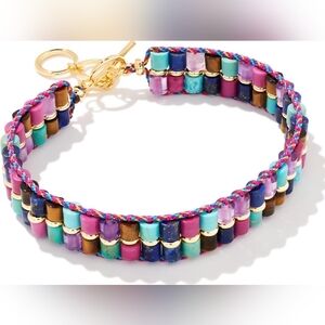 ‼️LAST CHANCE‼️NWOT🦋 Kendra Scott Bree 💕Gold Beaded Bracelet in Orchid🌟